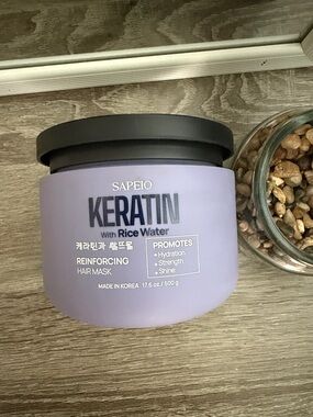 Korean SAPEIO Keratin Rice Water Hydration Strength shine hair mask